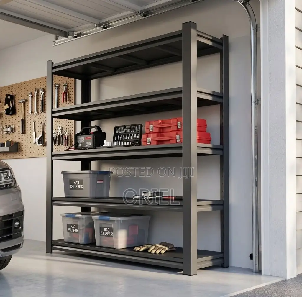 Office Rack : 5 Storage Levels Metallic Home Office Rack