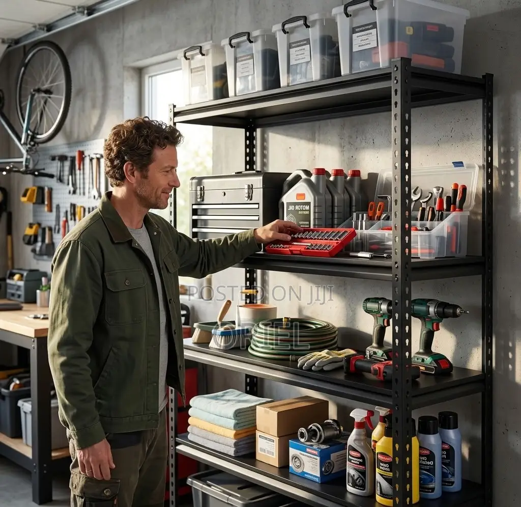 Office Rack : 5 Storage Levels Metallic Home Office Rack