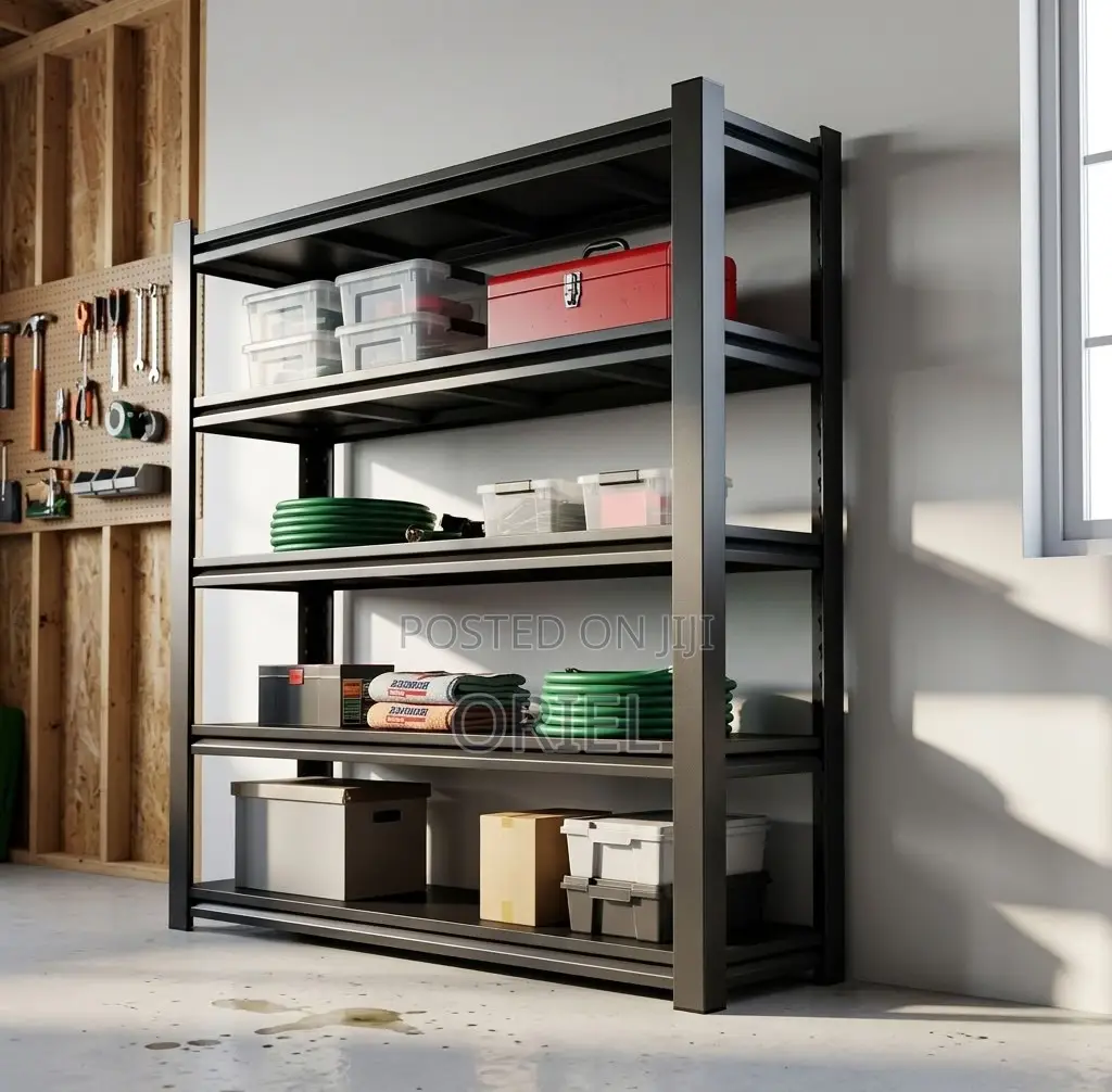 Office Rack : 5 Storage Levels Metallic Home Office Rack