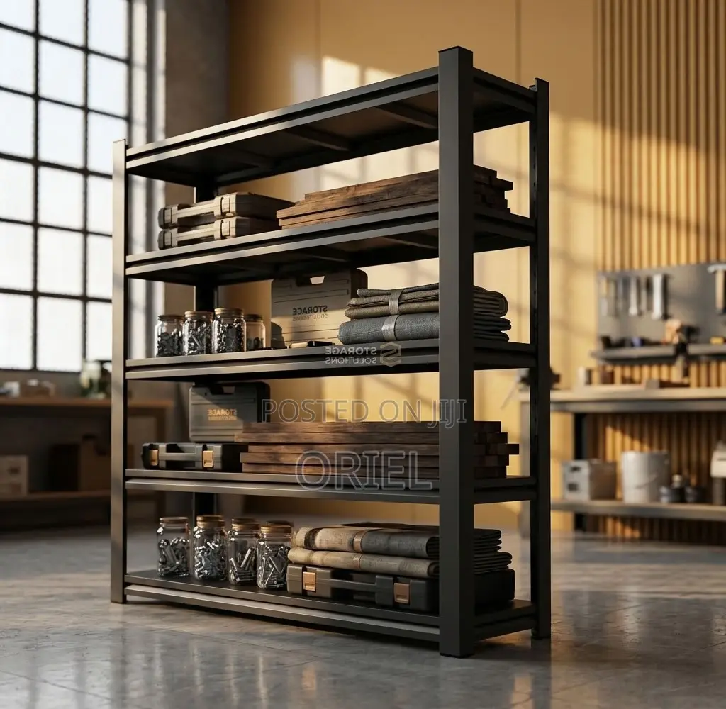 Office Rack : 5 Storage Levels Metallic Home Office Rack