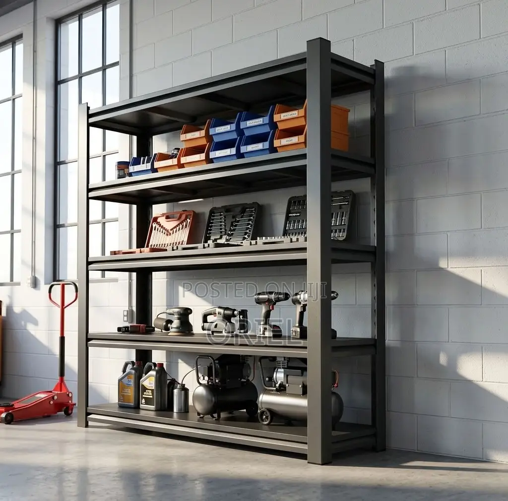 Office Rack : 5 Storage Levels Metallic Home Office Rack