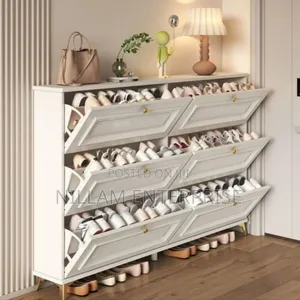 Double Layer Shoe Rack With 3 Foldable Drawers