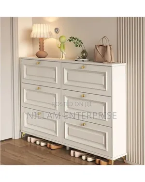 Double Layer Shoe Rack With 3 Foldable Drawers
