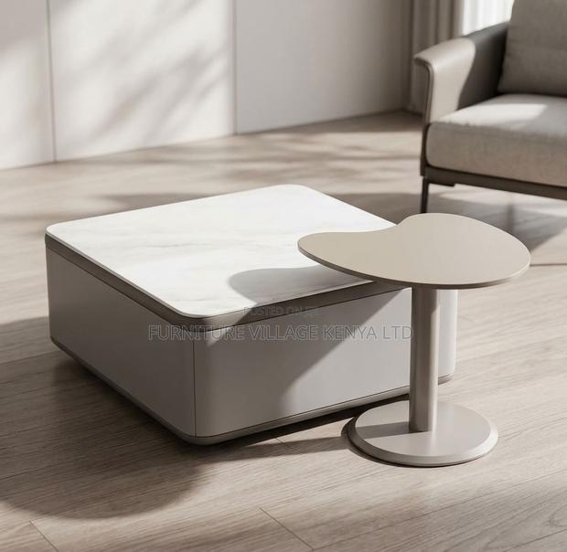Coffee Table; Modern Home/Office 2 Piece Coffee Table Set - thumbnail 2