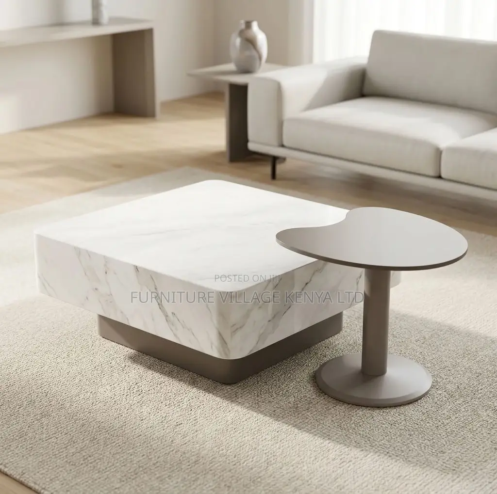 Coffee Table; Modern Home/Office 2 Piece Coffee Table Set