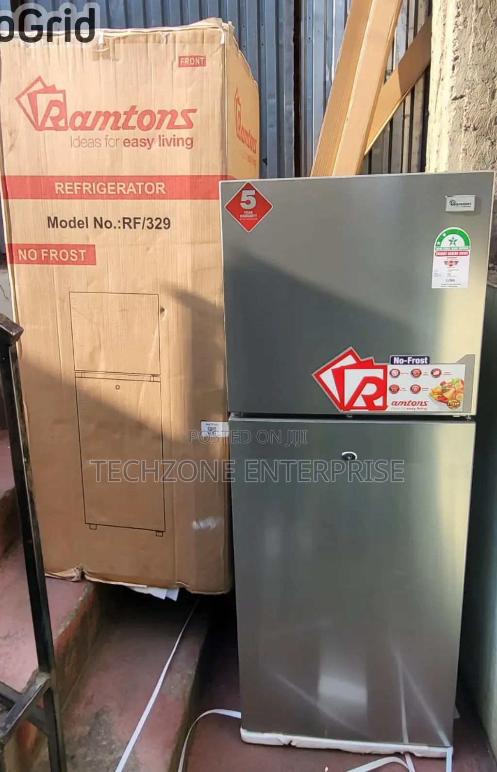 Ramtons (RF/329) 188 Litres Double Door No Frost Fridge 