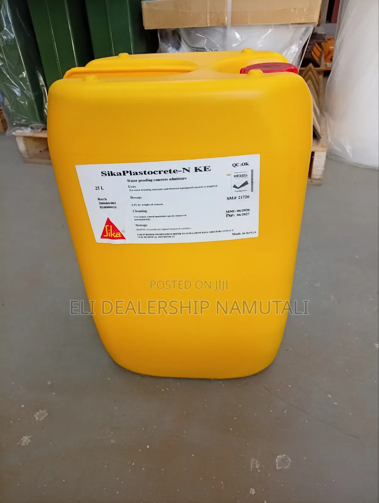 SikaPlastocrete-N KE 25L Waterproofing Concrete Admixture