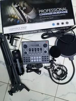 Legendary Vocal BM800 Podcast Mic Kit With Audio Mixer