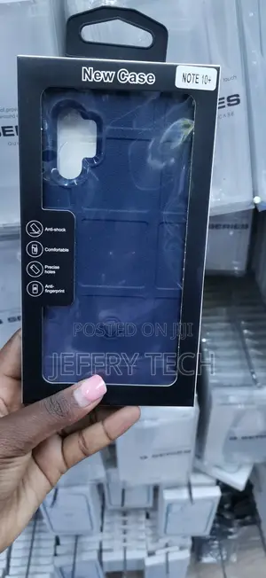 A Dark Blue Samsung Galaxy Note 10+ Rugged Shield Series Phone Case