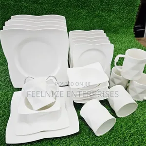 24-Piece Premium White Dinner Set for Elegant Dining