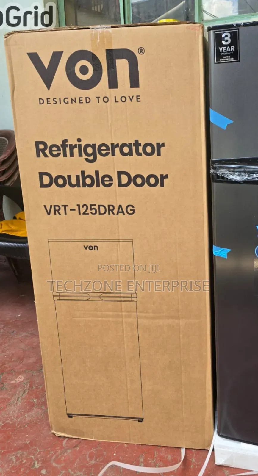Von Double Door Fridge 125 Litres Direct Cool 
