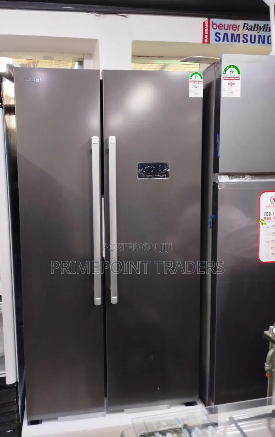 Solstar 443L Side-by-Side Fridge – Silver Edition