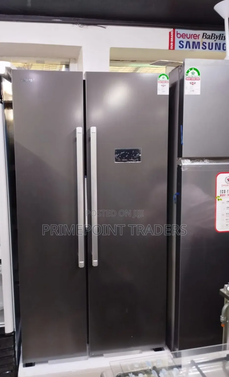 Solstar 443L Side-by-Side Fridge – Silver Edition