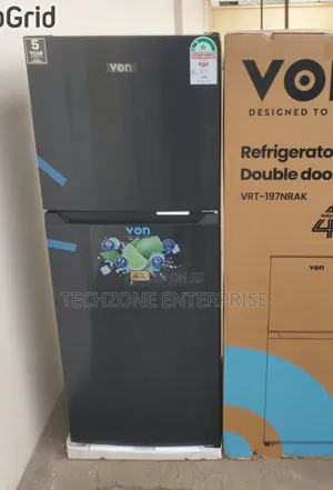 197 Litres No Frost Von Fridge Dark Inox Double Door Refrigerator 