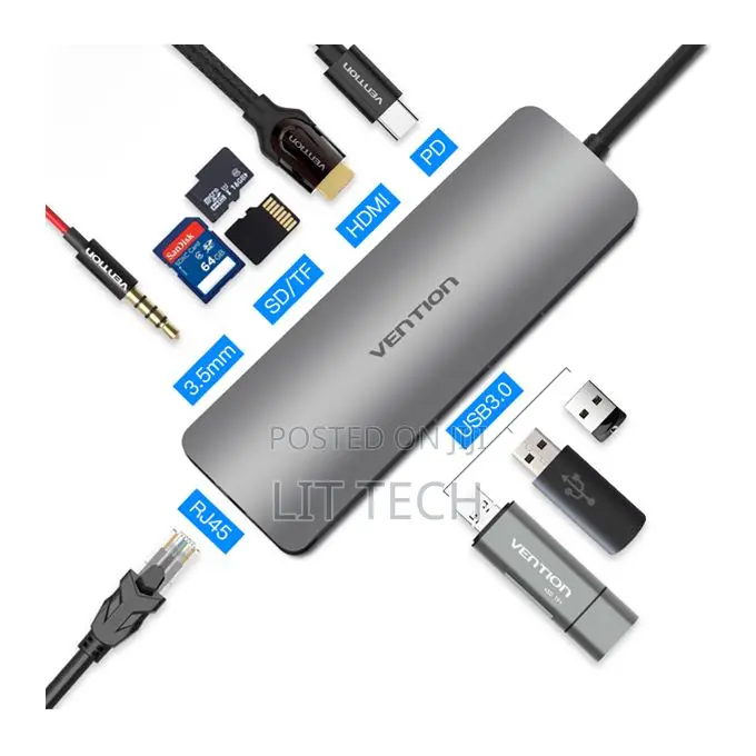 Vention USB-C Multi-Functional Docking Station/Hub 8-in-1 TOKHB Model)