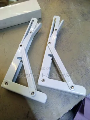 Durable 8" White Brackets