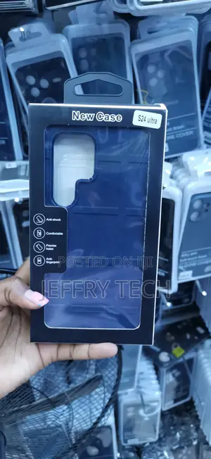Dark Blue Rugged Back Case Designed for the Samsung Galaxy S24 Ultra