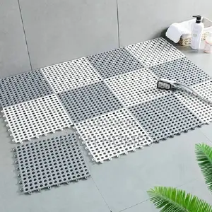 Water-Draining Bathroom Floor Grid