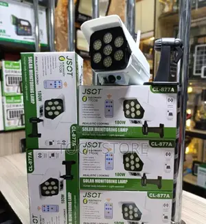 JSOT Camera Solar CCTV Lamp 180w/Solar-Powered Motion-Sensing Security