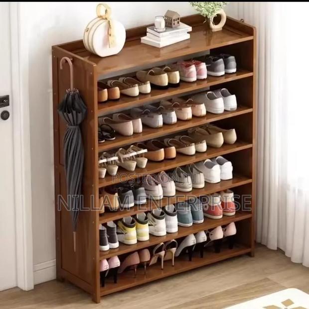 6-Layer Bamboo Shoe Rack - main view