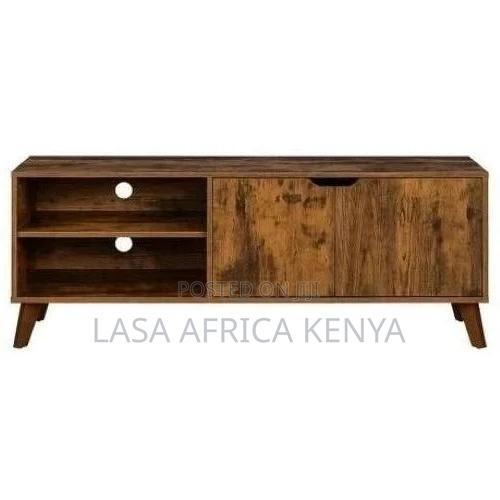 TV Stand With Open and Enclosed Storage