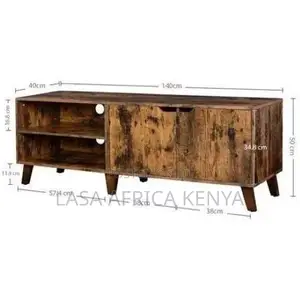TV Stand With Open and Enclosed Storage