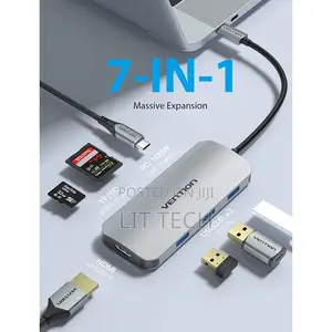Vention 7-in-1 USB-C Multi-Function Docking Station (TOJHB)