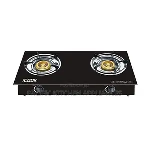 Icook 2 Two Burners Glass Table Top Gas Cooker