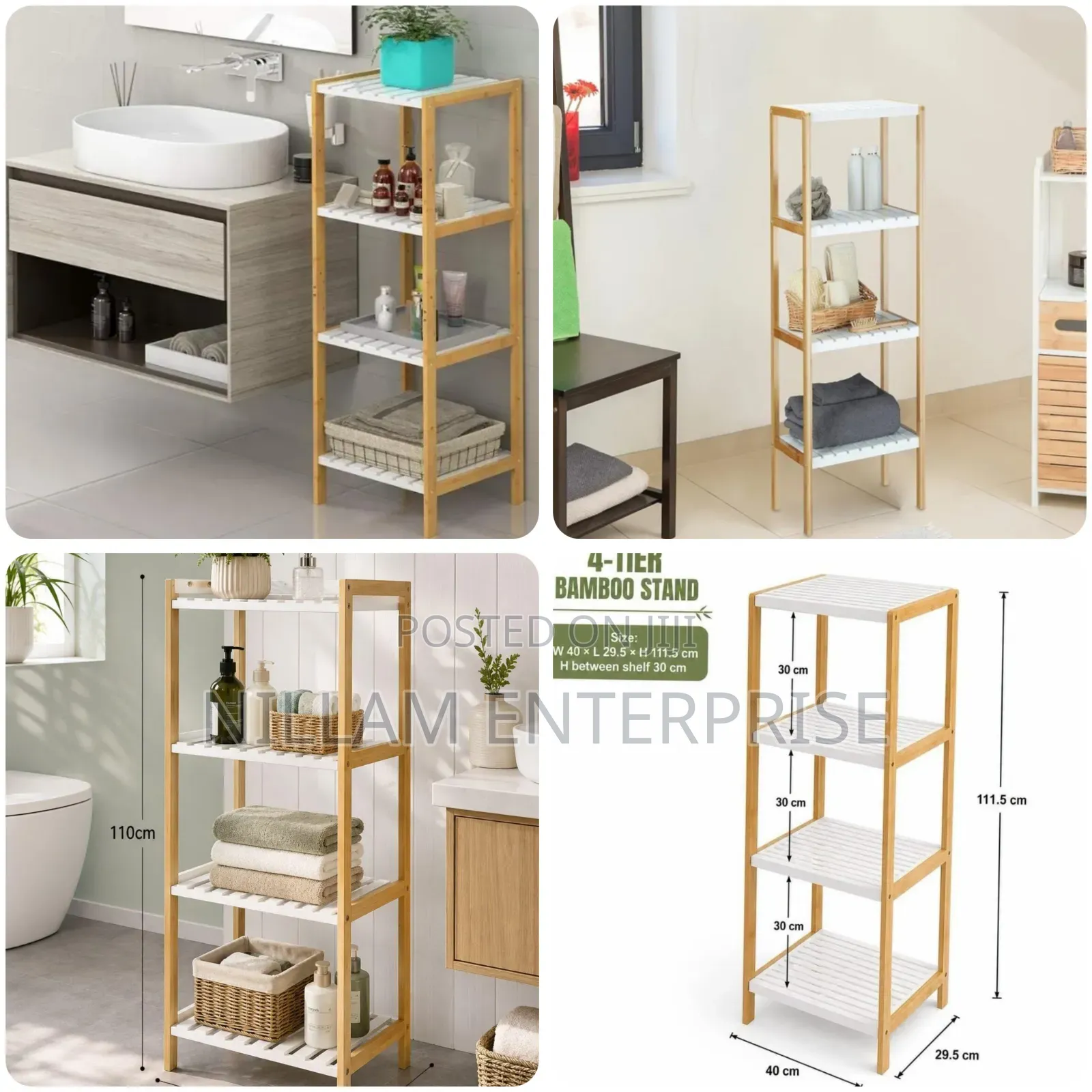 Robust Bamboo Bathroom Shelf*