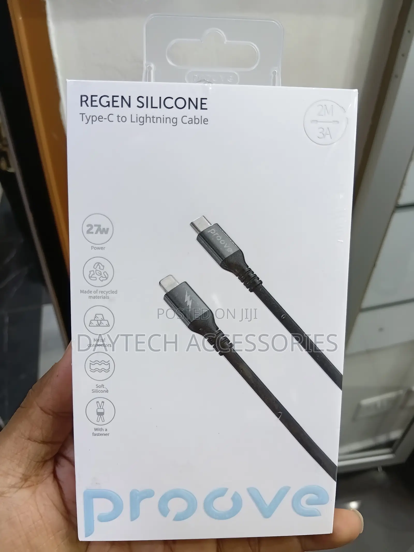 Proove ReGen Silicone Type-C to Lightning Cable (27W, 2m, 3A)