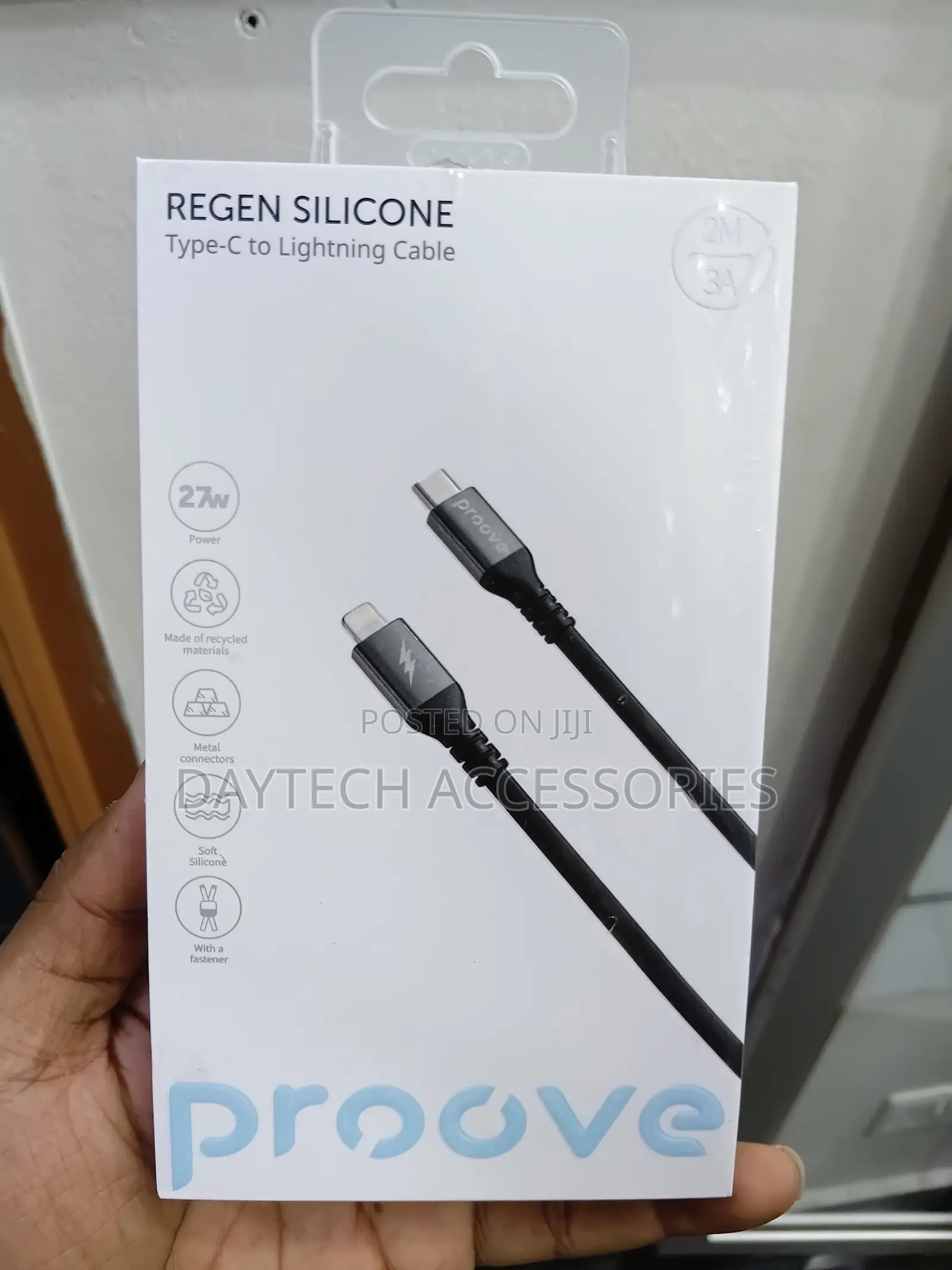 Proove ReGen Silicone Type-C to Lightning Cable (27W, 2m, 3A)
