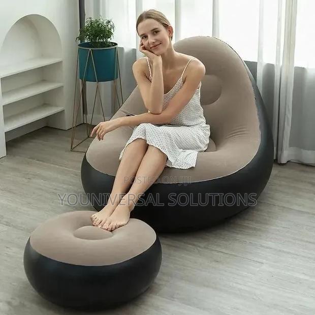 Inflatable Lazy Sofa With Foot Step - main view