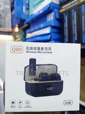 Q80 2.4GHz Clip on Microphones With Digital LED Display