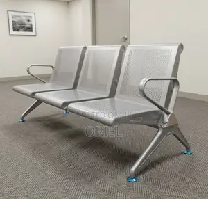 Office Bench : Professional Steel Reception Bench 3-Seater