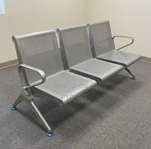 Office Bench : Professional Steel Reception Bench 3-Seater