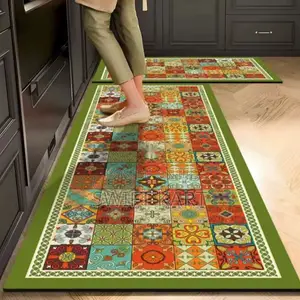 2-Piece Kitchen Mat Set (Long Runner + Short Mat)