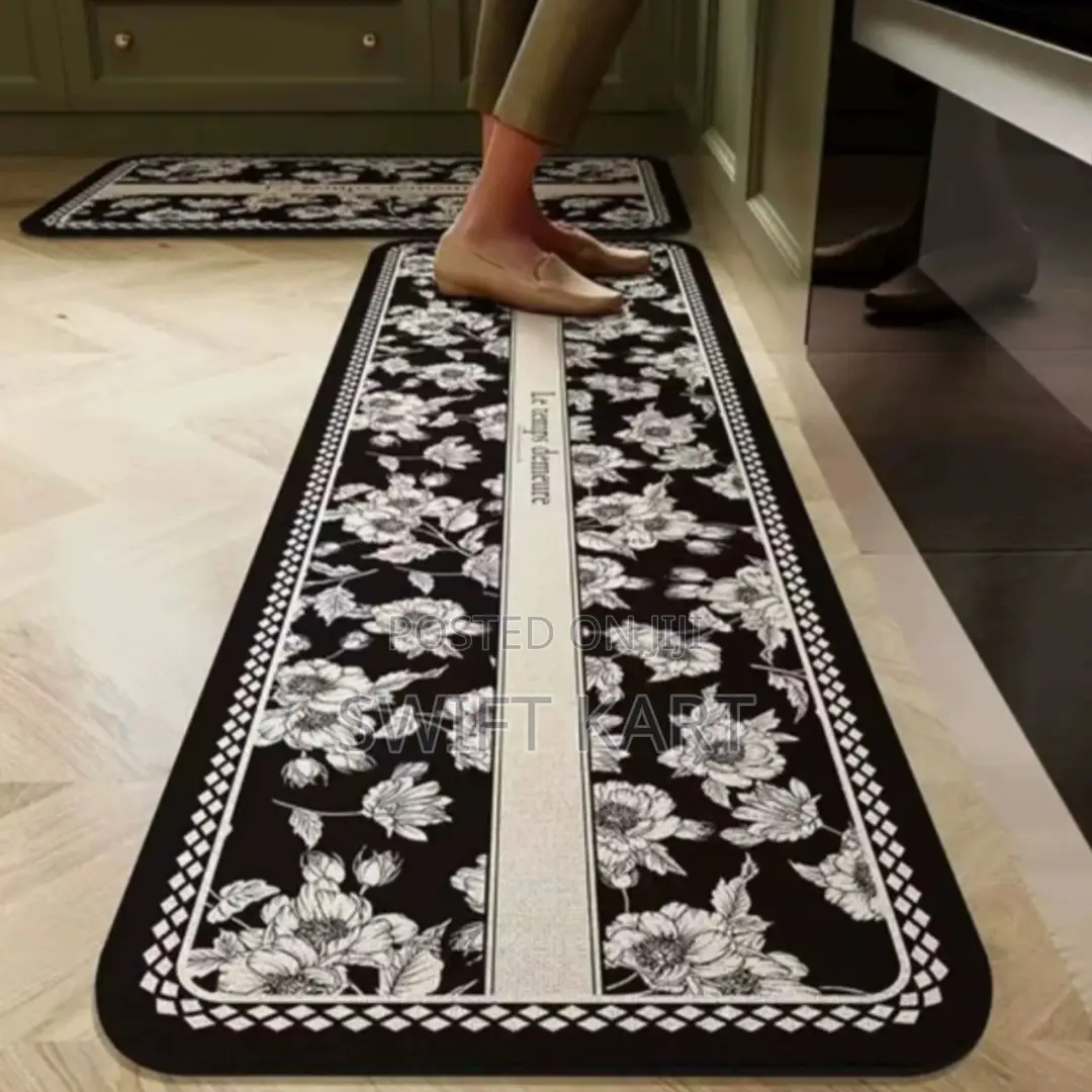 2-Piece Kitchen Mat Set (Long Runner + Short Mat)
