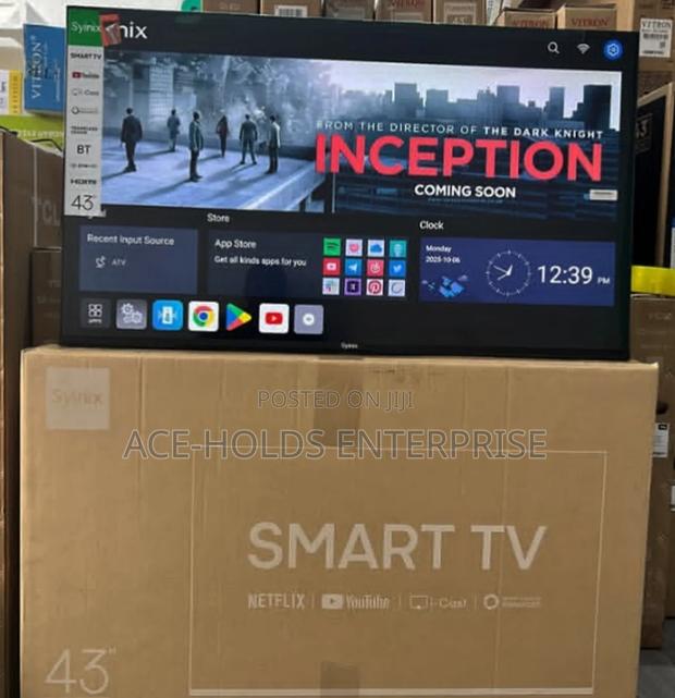 Syinix 43" Smart Android TV With Built-in Free Air Channel Decoder - main view