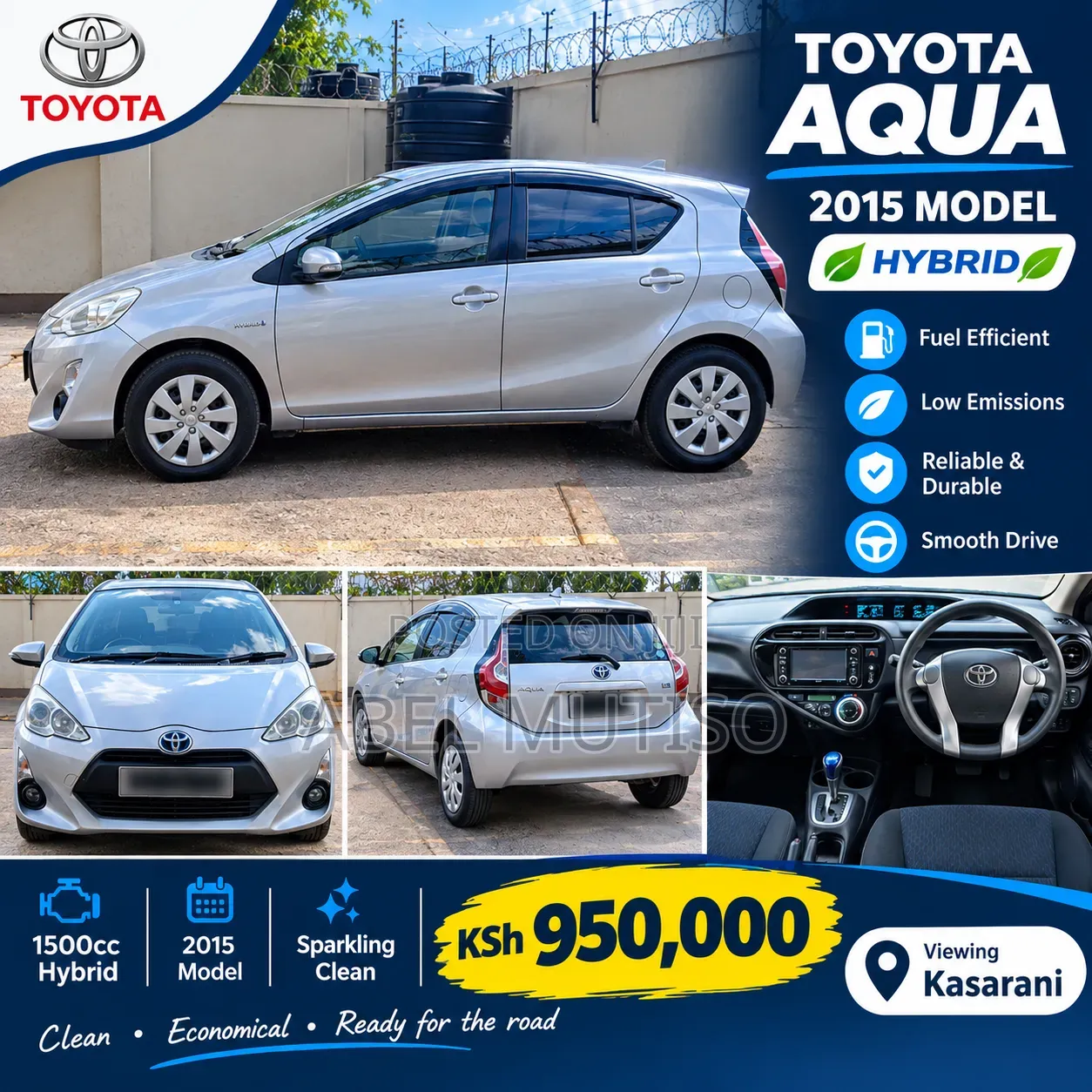 Toyota Aqua 2015 Silver