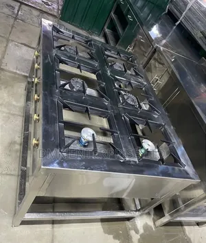 Economical Stainless Steel Six-Burner Commercial Gas Cooker