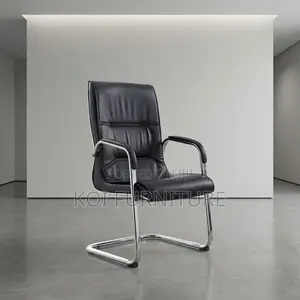 Office Chairs; Leather Visitors Seat With Sled Legs