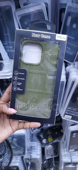 Army Green Rugged Shield TPU Case Designed for the iPhone 15 Pro Max
