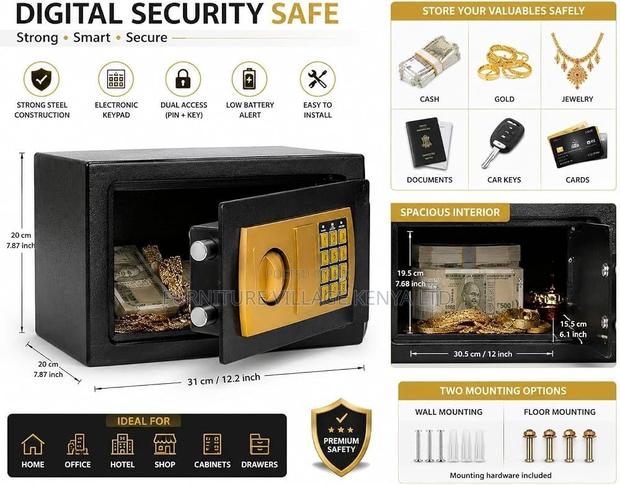 Safe Box; Imported Security Fireproof Safe Box. - thumbnail 5