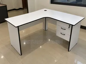 White L-Shaped Office Desk