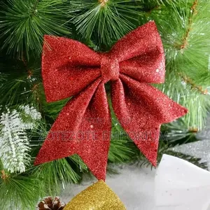 3pcs Christmas Glitter Ribbon Bows