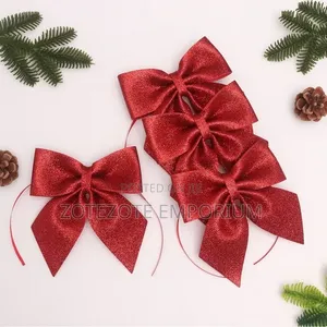 3pcs Christmas Glitter Ribbon Bows