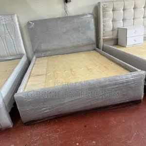 Modern Grey Upholstered Bed