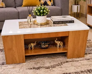 Modern Executive Julz Coffee Marble Laminated Coffee Table