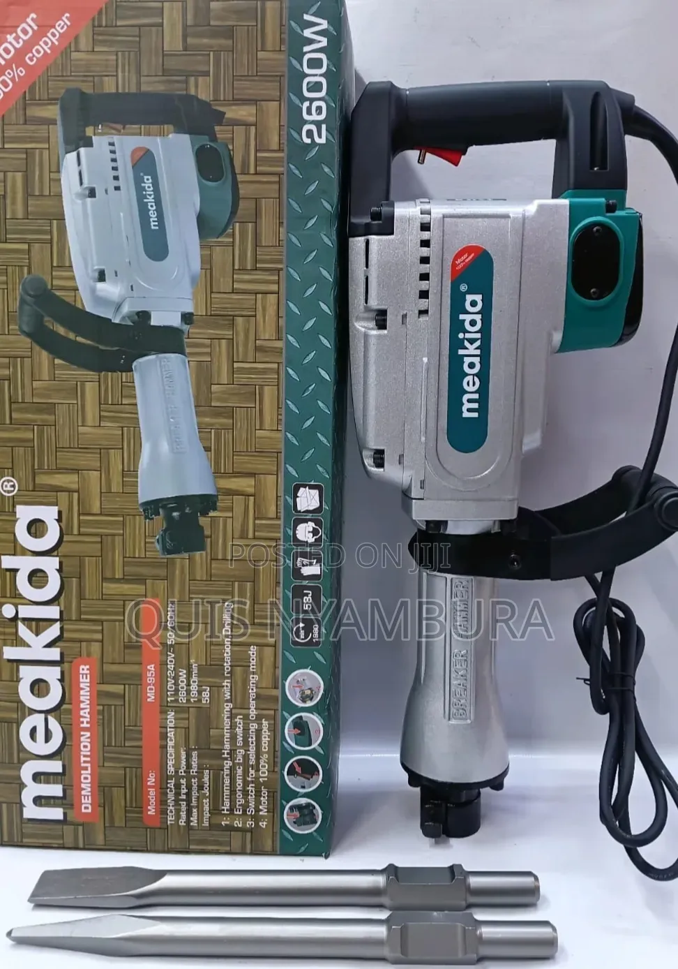 Meakida Demolition Hammer/ Electric Jack Demolition Hammer 2600w