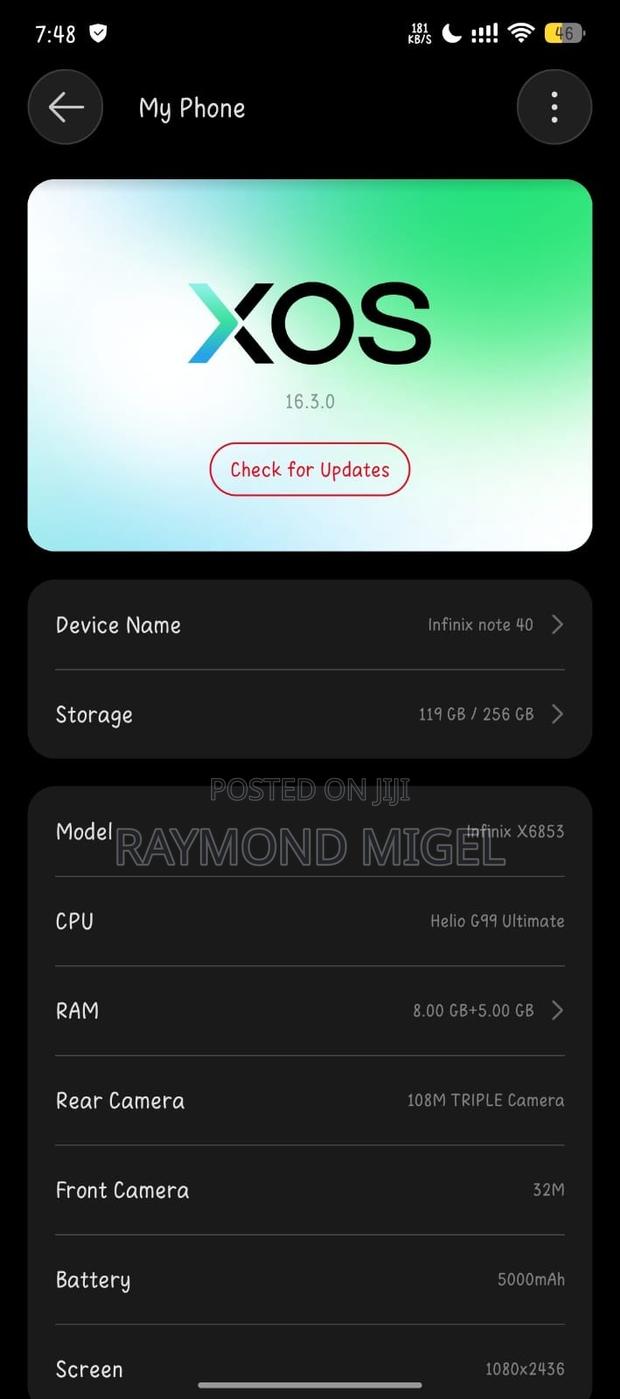 Infinix Note 40 256 GB Silver - thumbnail 4